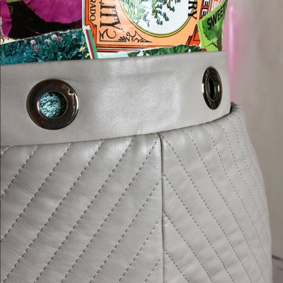 Topshop Quilted Eyelet Mini Skirt Vegan Hardware - Picture 6 of 8